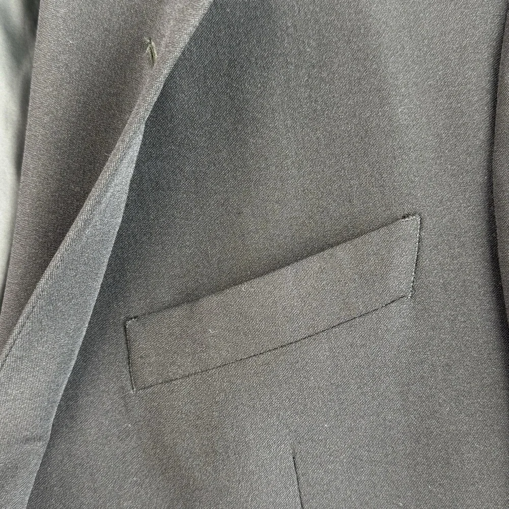 Armani Collezioni Sport Coat Blazer Men's 40R Black Wool Silk 1 Button Italy